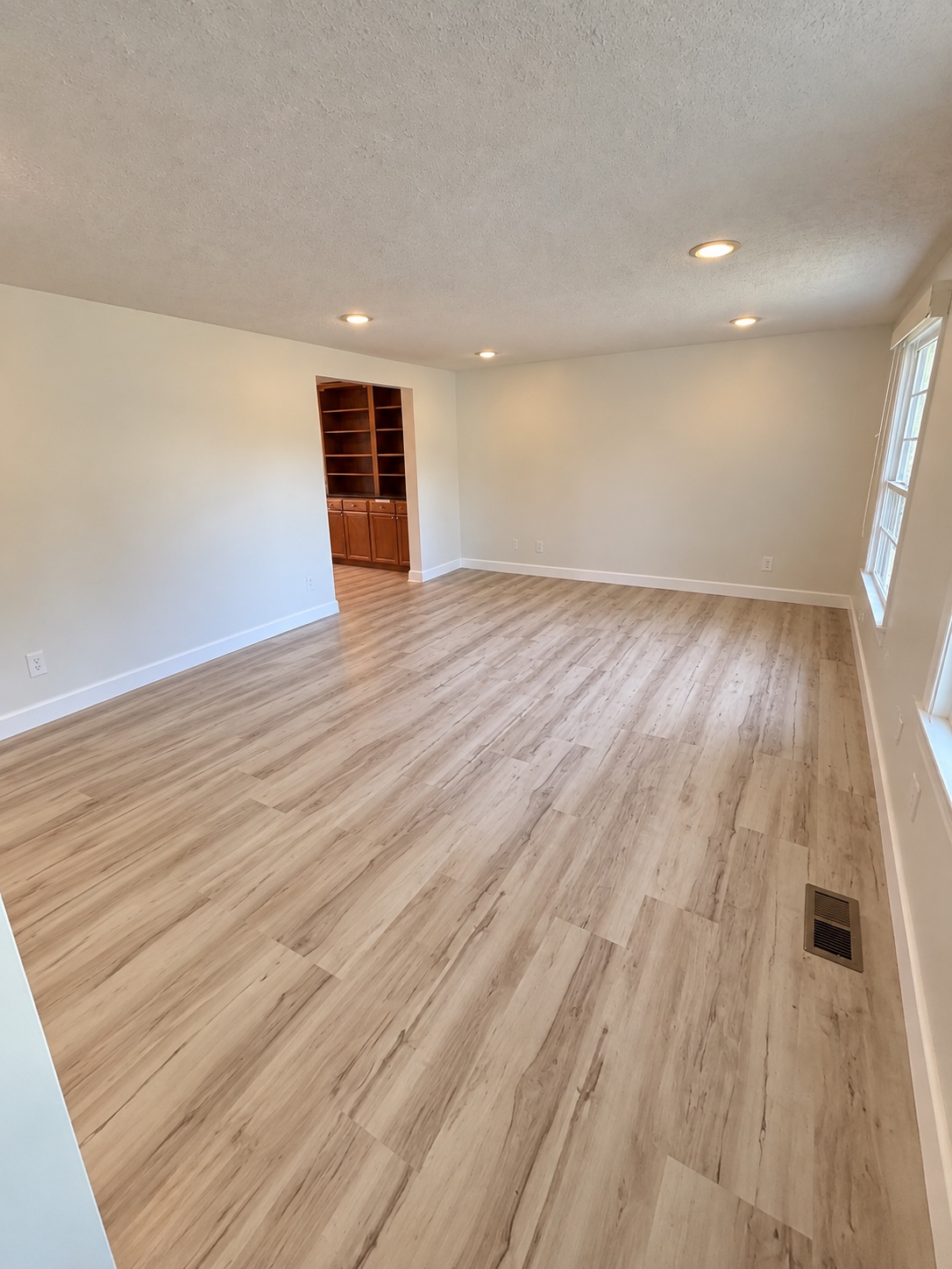 Completed flooring and interior renovation